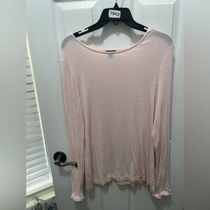 Ann Taylor Light Pink Long Sleeve Tee